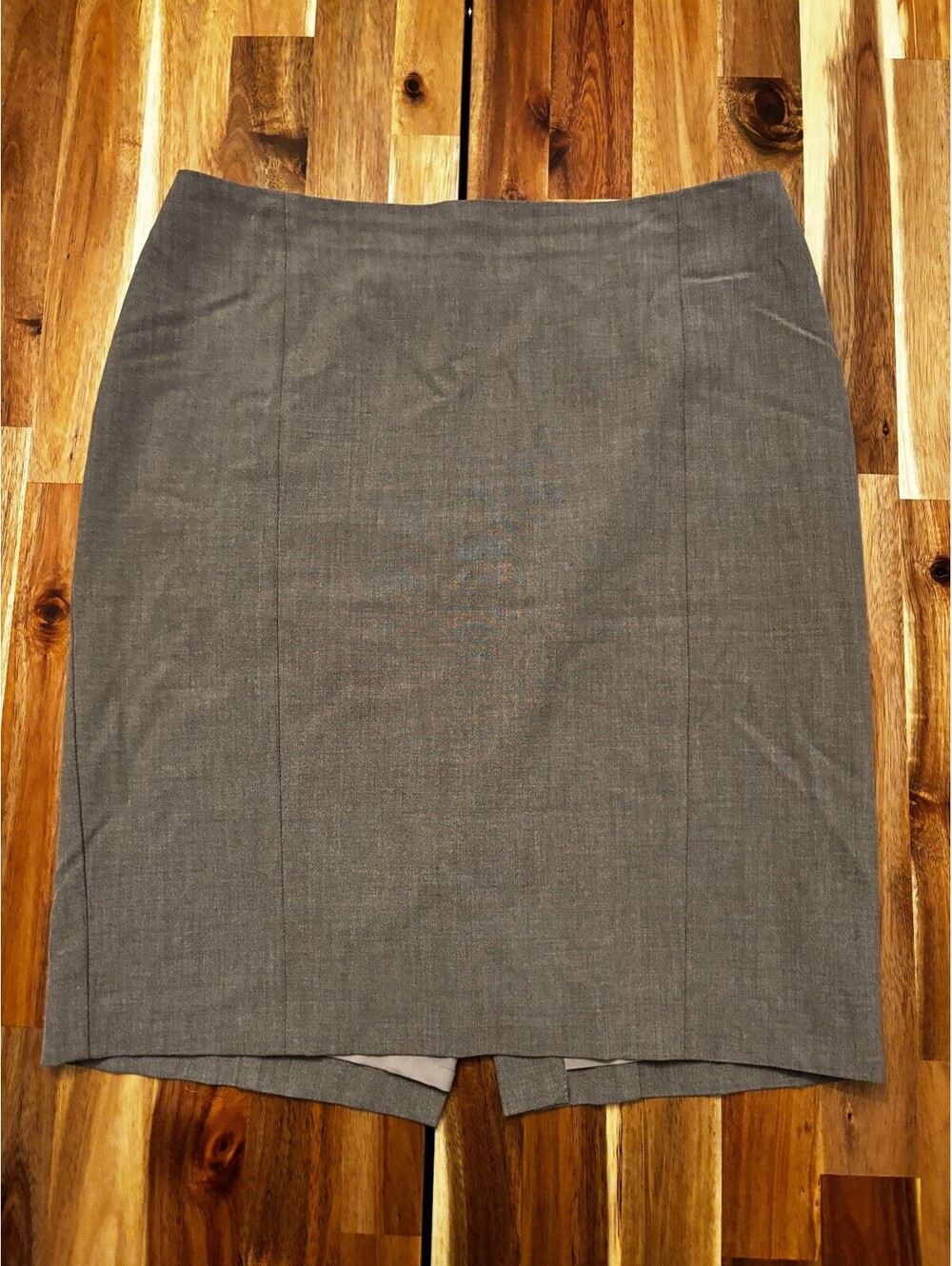Ann Taylor Gray Stretch Pencil Skirt Women’s Size 6 Petite Lined (2043)